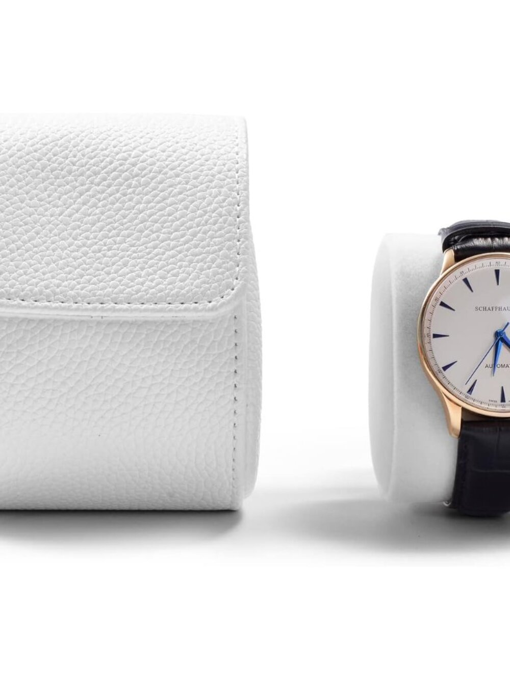 Single Watch Case Portable Travel Watch Roll Box for Women and Men | Handcrafted View 6